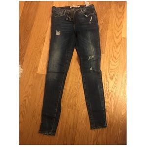 Zara skinny destroyed jeans